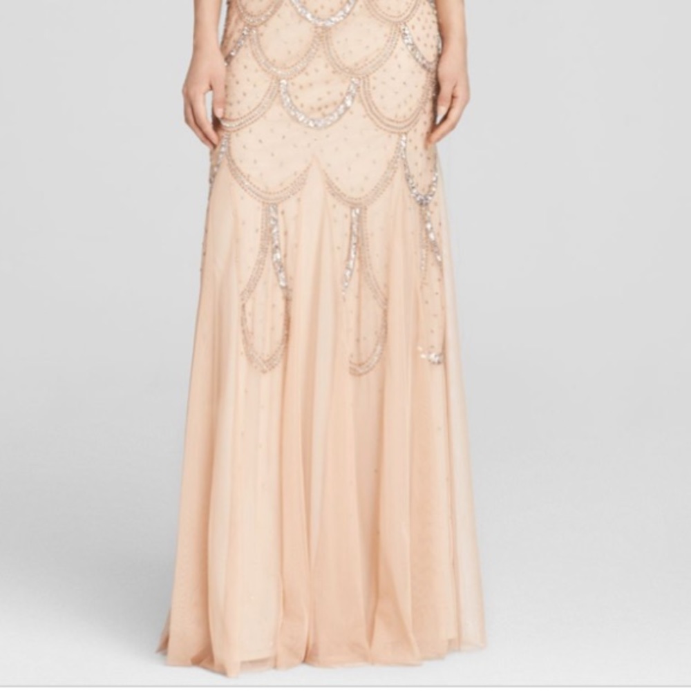 Adrianna Papell petite halter embellished dress - Picture 5 of 7